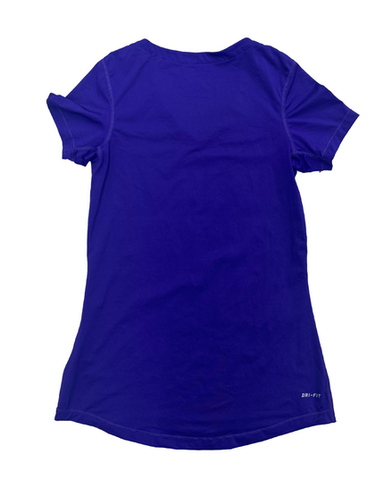 Nike Pro Purple V-Neck Women Tee - XS