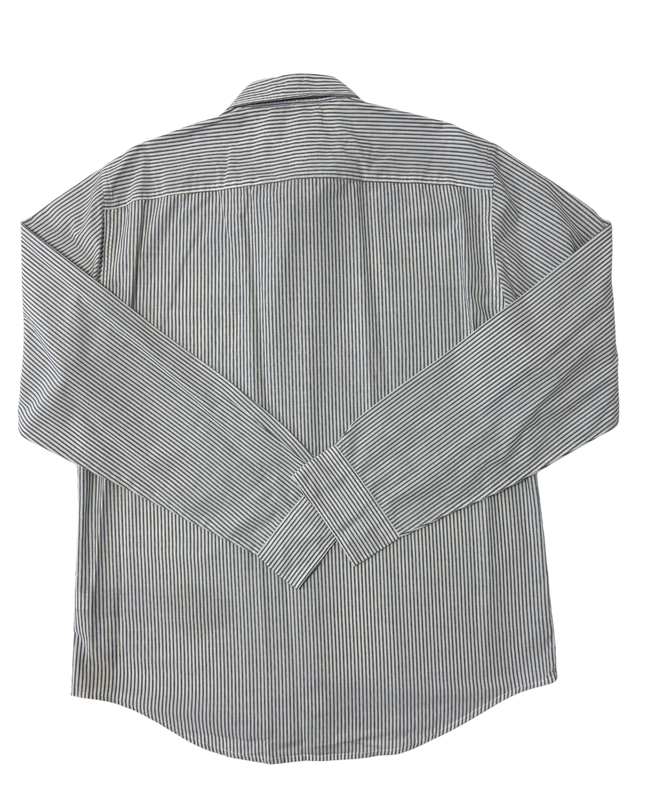 Tommy Hilfiger Gray & White Striped New York Fit Button-Down Shirt