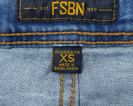 FSBN Blue Wash Slim Fit Denim Jeans Shorts