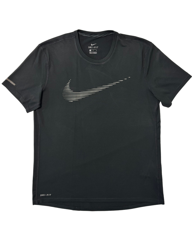 Nike Dri-FIT Black Reflective Swoosh Running T-Shirt
