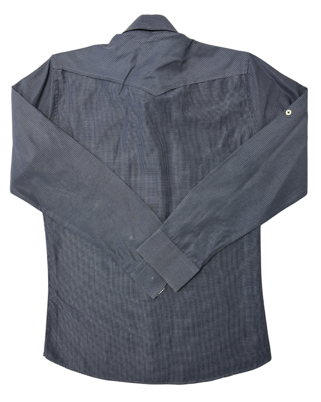 Tommy Hilfiger Sport Navy Micro Check Western Button-Up Shirt