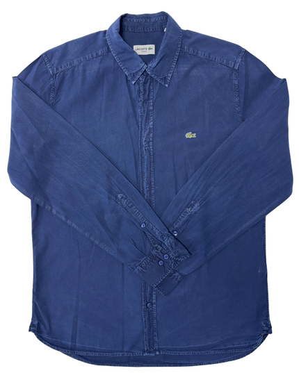 Lacoste Navy Textured Slim Fit Shirt