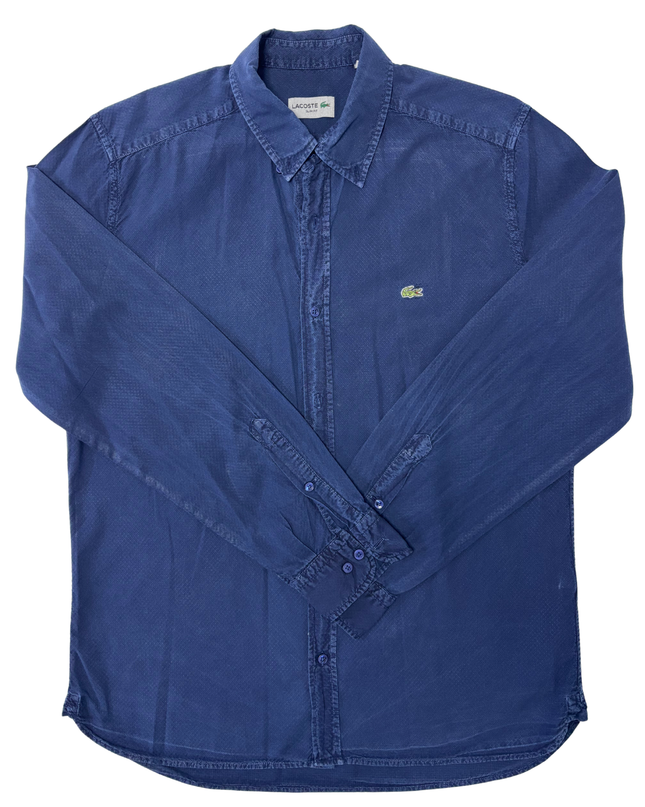 Lacoste Navy Textured Slim Fit Shirt