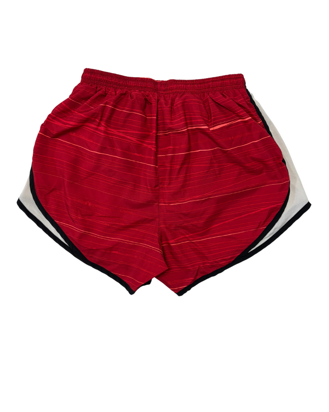 Nike Dri-FIT Red Striped With White Side Panels Running Shorts - XS  | Waist: 24"