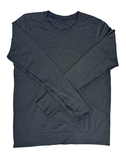 Lululemon Black Seamless Long Sleeve Women Training Top - M