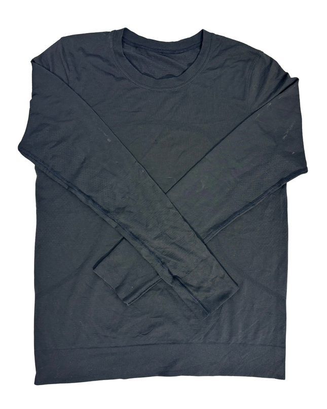 Lululemon Black Seamless Long Sleeve Women Training Top - M
