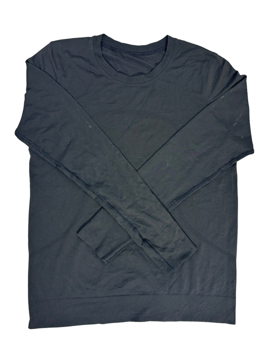 Lululemon Black Seamless Long Sleeve Women Training Top - M