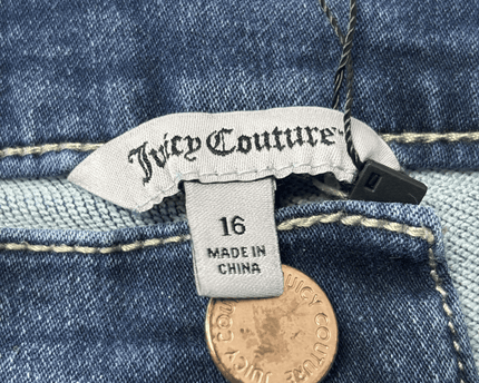 Juicy Couture Classic Blue Cuffed Denim Bermuda Shorts