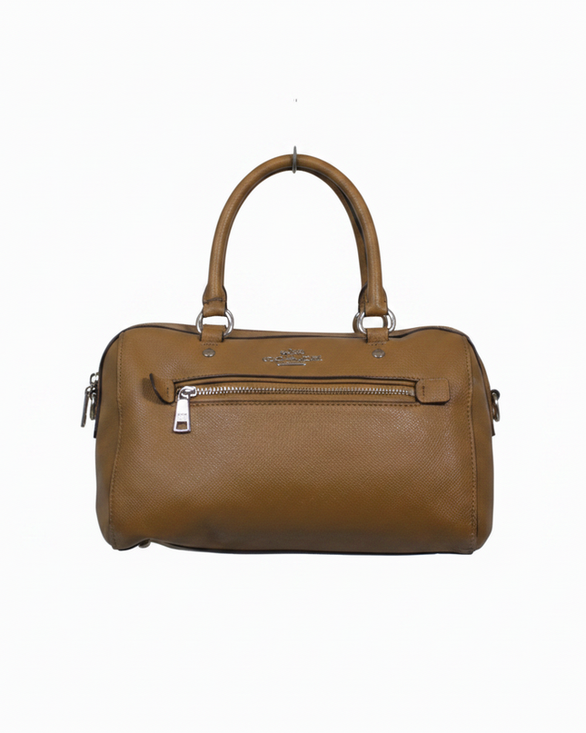 Coach Brown Saffiano Leather Satchel Bag