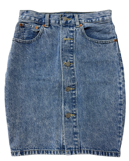 Levi's High-Waist Button Fly Denim Vintage Mom Pencil Skirt