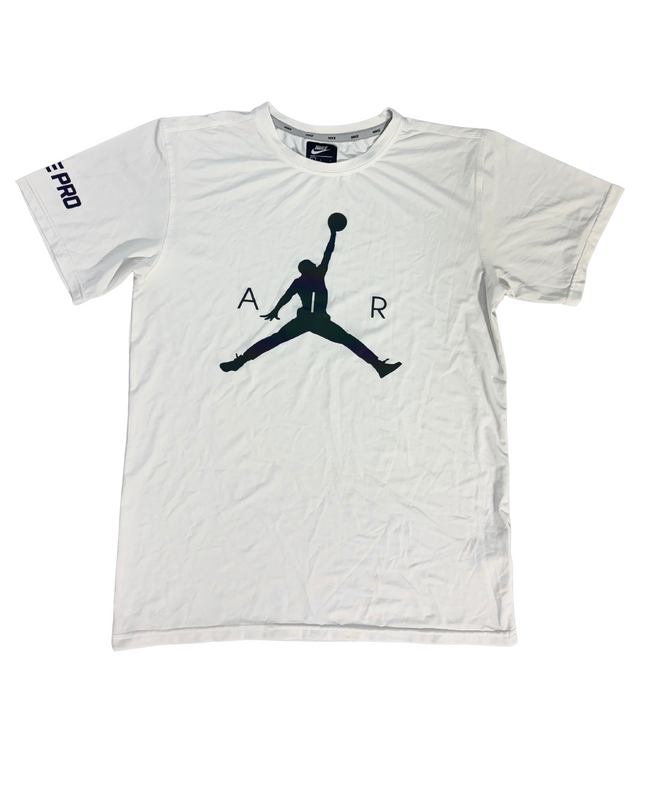 Nike Air Jordan Pro Jumpman Graphic White T-Shirt - S