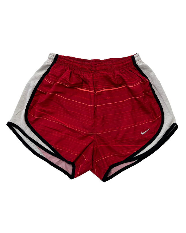 Nike Dri-FIT Red Striped With White Side Panels Running Shorts - XS  | Waist: 24"