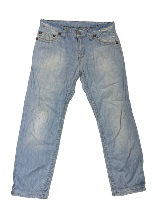 True Religion Billy Bootcut Jeans - Light Wash Vintage USA Made - XL | Waist: 33"