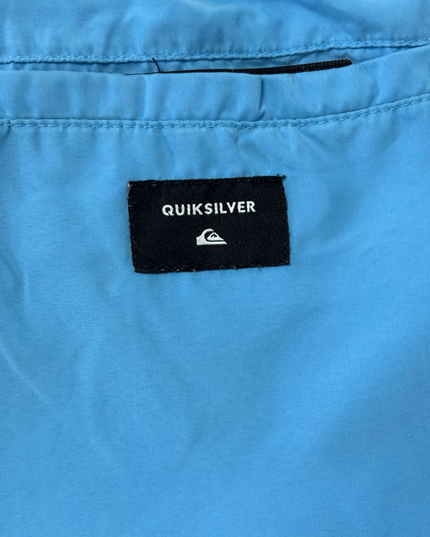 Quiksilver Sky Blue Drawstring Swim Shorts - L | Waist: 34"