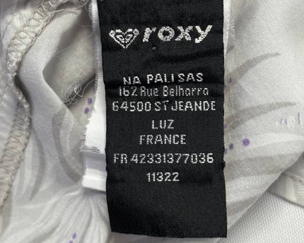 Roxy Grey Floral Print Button-Front Casual Mini Dress