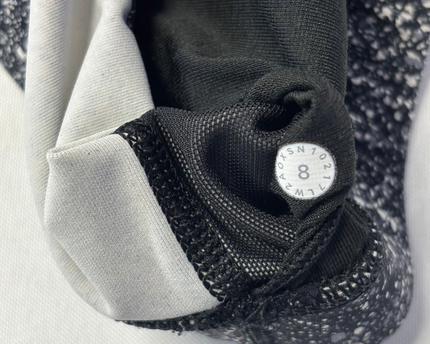 Lululemon Black/White Speckled Y-Back Sports Bra