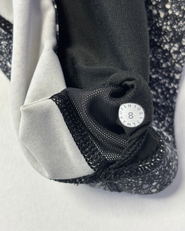 Lululemon Black/White Speckled Y-Back Sports Bra