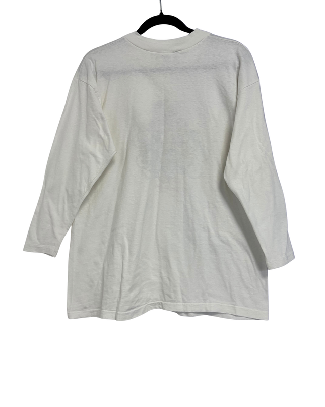 Vintage Guess Georges Marciano White Graphic Long Sleeve Tee