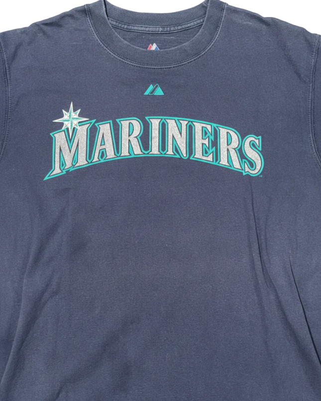 Majestic Navy Blue Seattle Mariners Ichiro Suzuki Graphic Tee