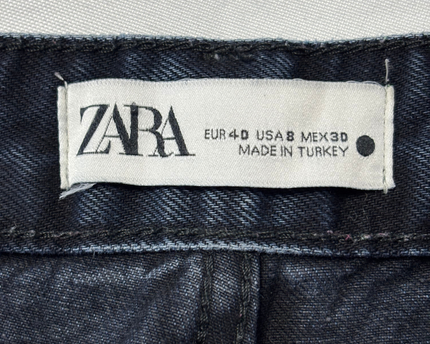 Zara Dark Blue Cargo Style Straight Leg Jeans