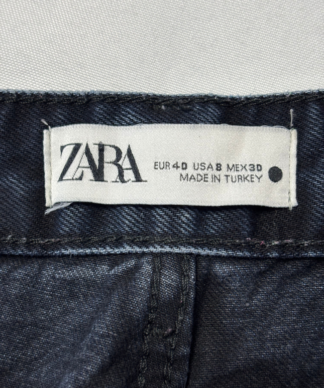 Zara Dark Blue Cargo Style Straight Leg Jeans