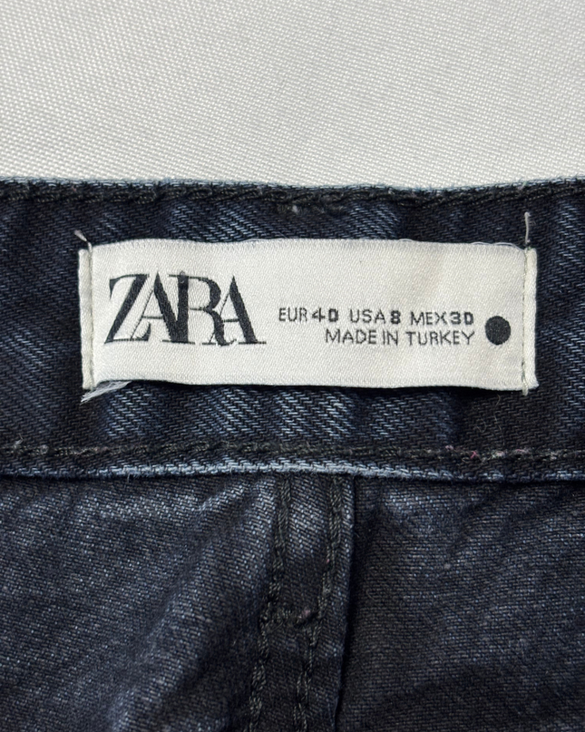 Zara Dark Blue Cargo Style Straight Leg Jeans