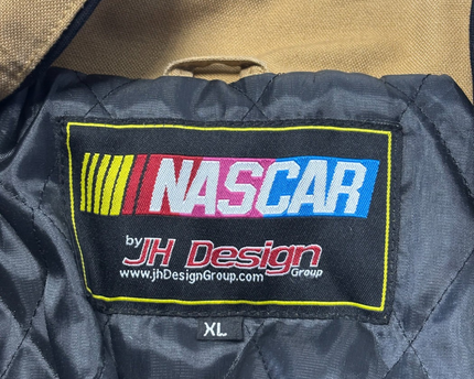 Reworked Tan Ford Mustang NASCAR Racing Jacket