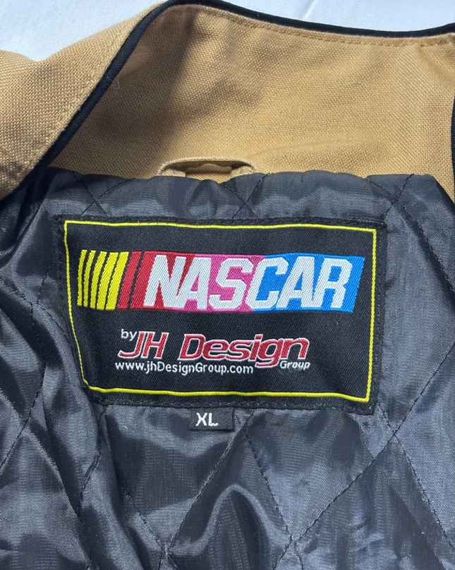 Reworked Tan Ford Mustang NASCAR Racing Jacket