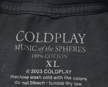 Coldplay Music Of The Spheres Tour Black Graphic T-Shirt