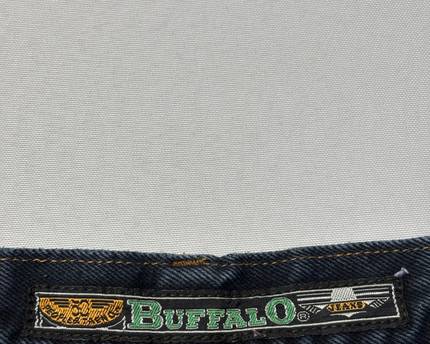 Buffalo Dark Blue Vintage-Style Patchwork Tapered Jeans