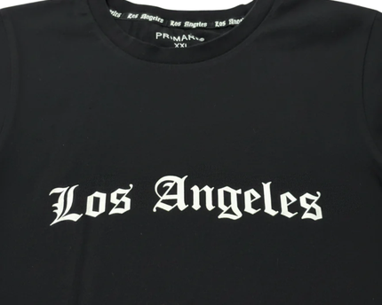 Primark Black Los Angeles Gothic Graphic Tee