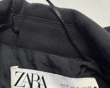 Zara Black Cropped Tailored Blazer