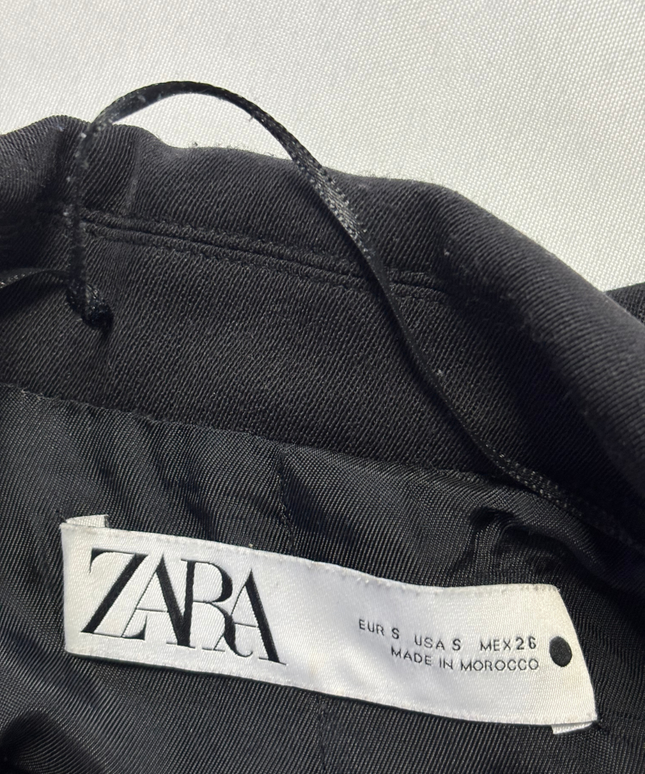 Zara Black Cropped Tailored Blazer