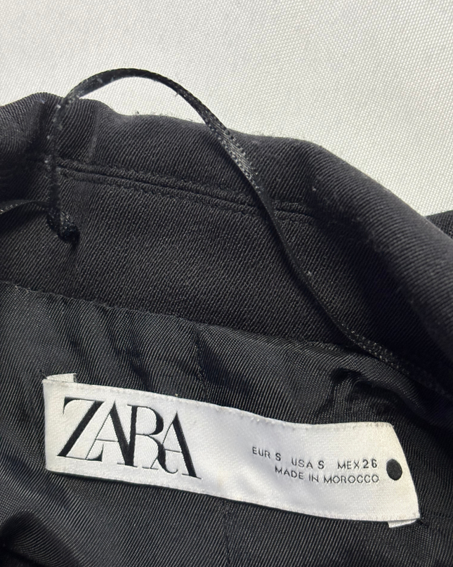 Zara Black Cropped Tailored Blazer