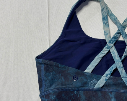 Lululemon Blue Marble Energy Strappy Sports Bra