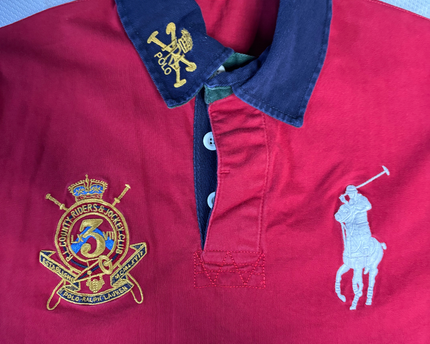 Polo Ralph Lauren Red Long-Sleeve Crested Custom Fit Polo Shirt