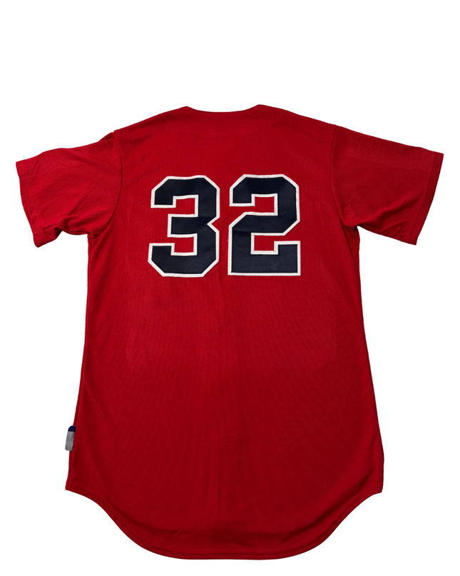 Majestic Red Oakville 32 Button-Up Baseball Jersey