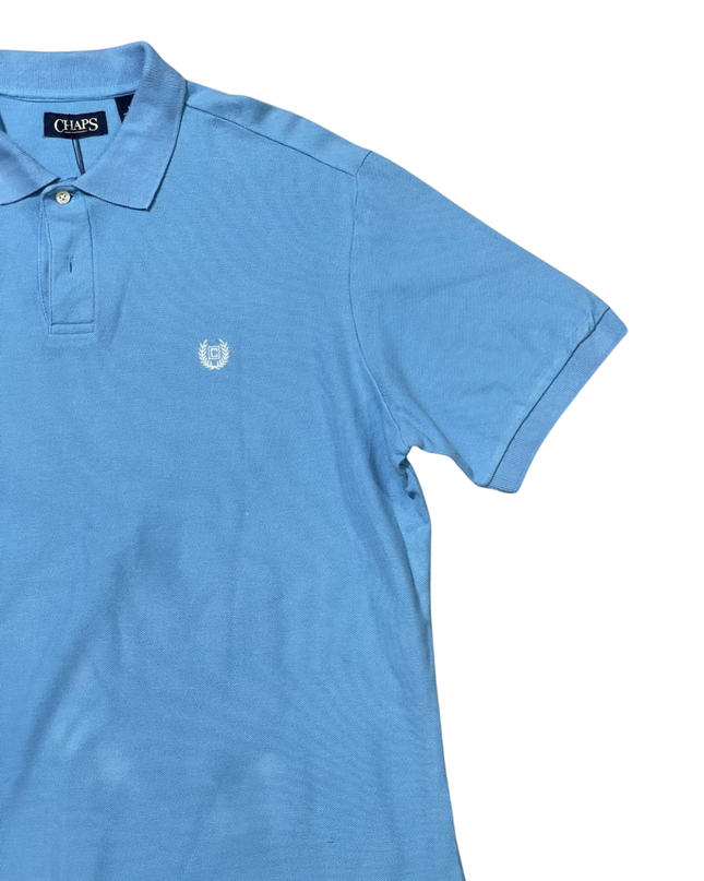 CHAPS Light Blue Short Sleeve Polo Shirt