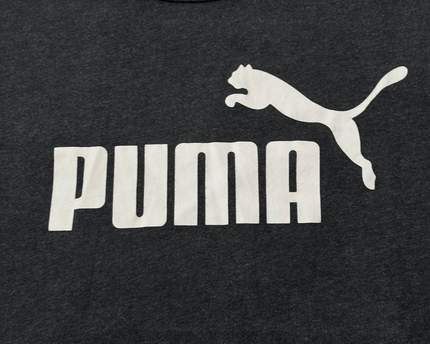 Puma Dark Grey Graphic Logo T-Shirt