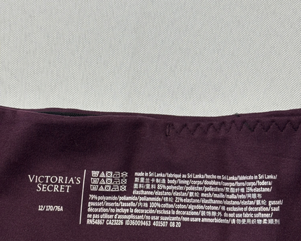 Victoria's Secret Burgundy Mesh Lattice Detail Leggings