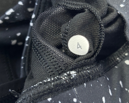Lululemon Black and White Speckled Mesh High-Neck Sports Bra