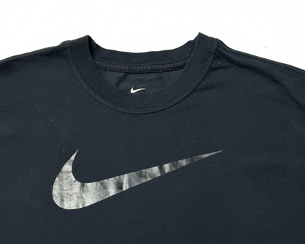 Nike Black Graphic Swoosh Dri-FIT Loose Fit T-Shirt