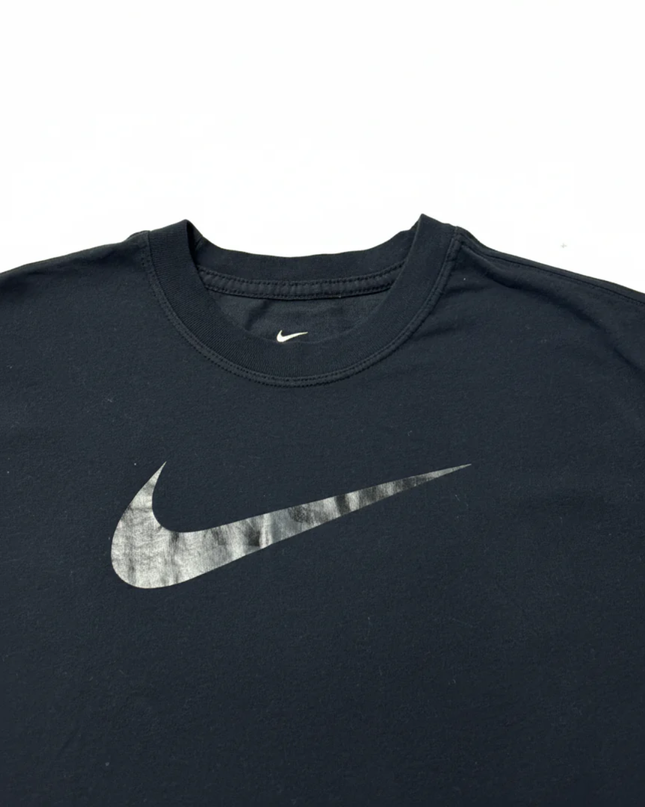 Nike Black Graphic Swoosh Dri-FIT Loose Fit T-Shirt