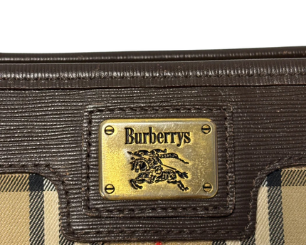 Vintage Burberrys Beige Check Cardholder Set