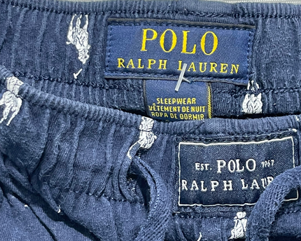 Polo Ralph Lauren Navy Blue Allover Pony Print Sleepwear Joggers