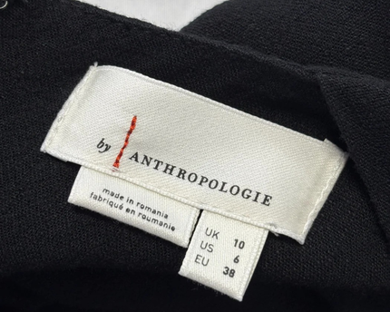 Anthropologie Black Sleeveless Midi Dress with Front Slit