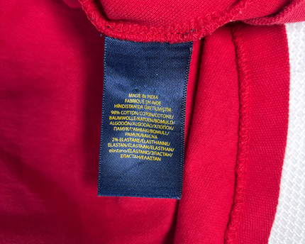 Ralph Lauren Red Girls Long Sleeve Flared Polo Dress