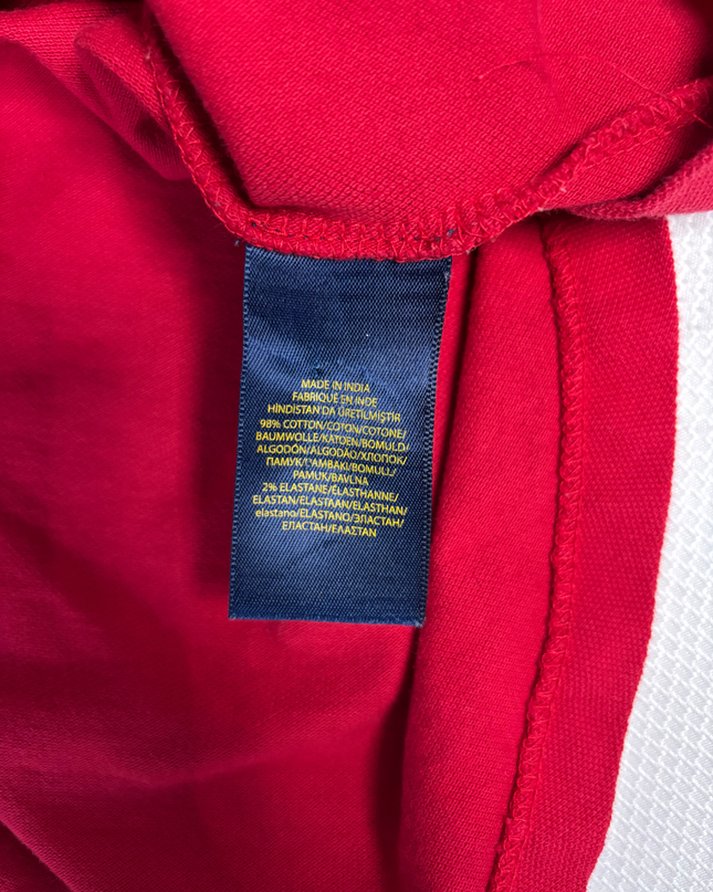 Ralph Lauren Red Girls Long Sleeve Flared Polo Dress