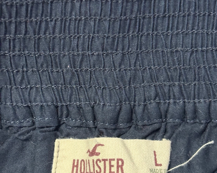 Hollister Navy Blue Tiered Eyelet Lace Mini Skirt
