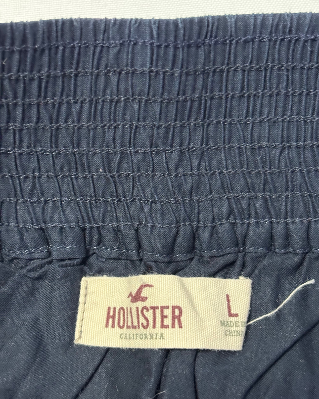 Hollister Navy Blue Tiered Eyelet Lace Mini Skirt